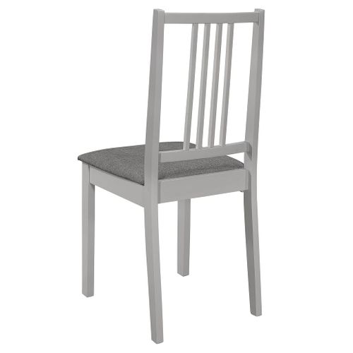 Chaises À Manger Avec Coussins Lot De 2 Gris Bois Solide