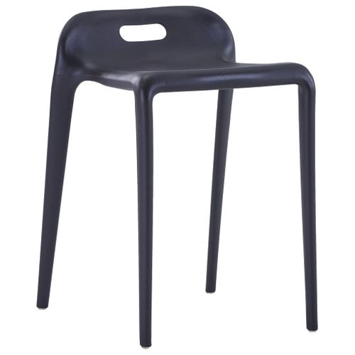 Vidaxl Tabourets Lot De 4 Empilables Noir Plastique Tabouret De Bar Comptoir Bistrot Meuble