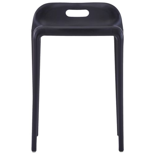 Vidaxl Tabourets Lot De 4 Empilables Noir Plastique Tabouret De Bar Comptoir Bistrot Meuble