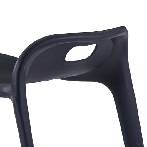 Vidaxl Tabourets Lot De 4 Empilables Noir Plastique Tabouret De Bar Comptoir Bistrot Meuble