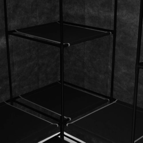 Garde-robe D'angle Noir 130x87x169 Cm