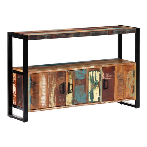 Buffet 120x30x75 Cm Bois De Récupération Solide