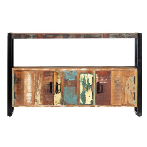 Buffet 120x30x75 Cm Bois De Récupération Solide
