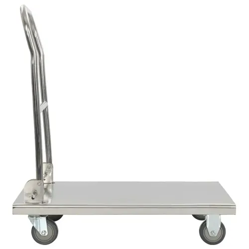 Chariot À Plateforme Argenté 82x53x86 Cm Acier Inoxydable