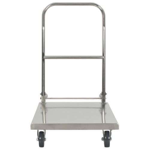 Chariot À Plateforme Argenté 82x53x86 Cm Acier Inoxydable