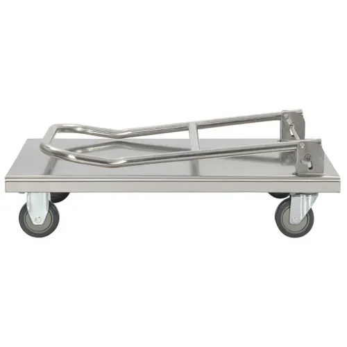 Chariot À Plateforme Argenté 82x53x86 Cm Acier Inoxydable