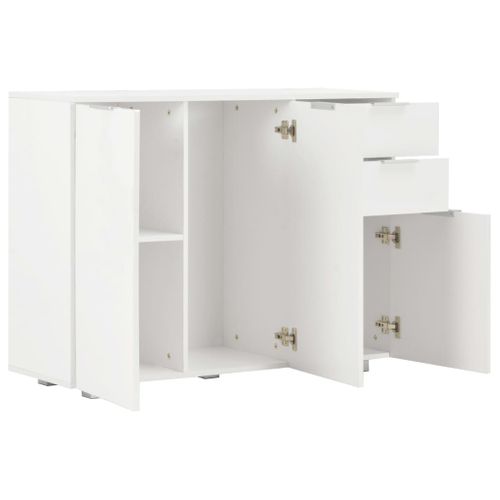 Buffet Blanc Brillant 107x35x80,5 Cm