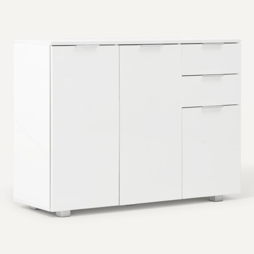 Buffet Blanc Brillant 107x35x80,5 Cm