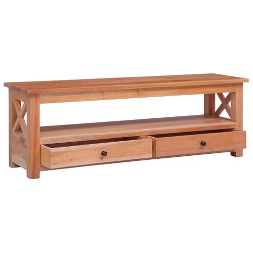 Meuble TV 120x30x40 Cm Bois D'acajou Massif