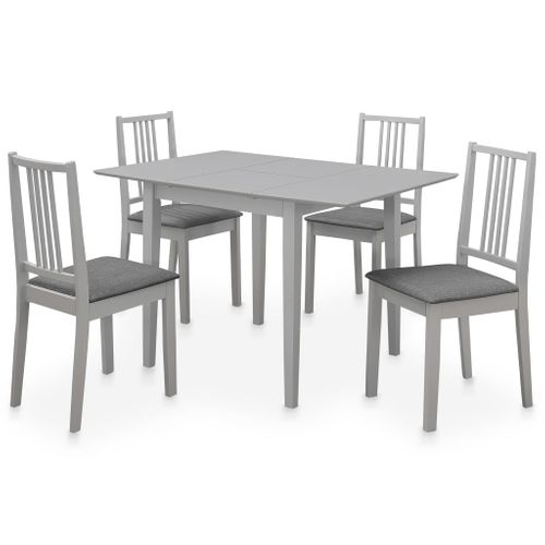Mobilier De Salle à Manger 5 Pièces Mdf Gris