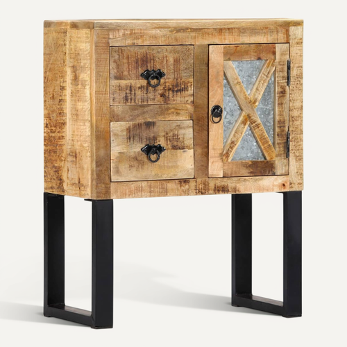 Buffet 60x30x76 Cm Bois De Manguier Massif