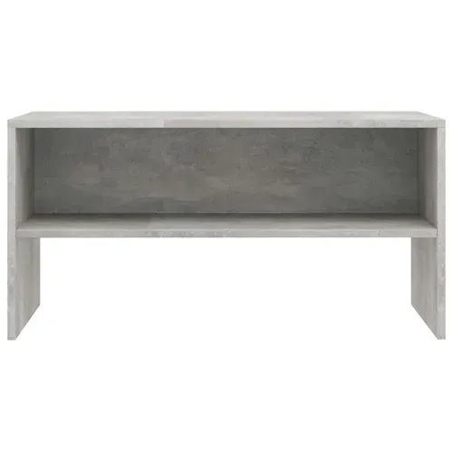 Meuble TV Gris Béton 80x40x40 Cm Bois Contreplaqué