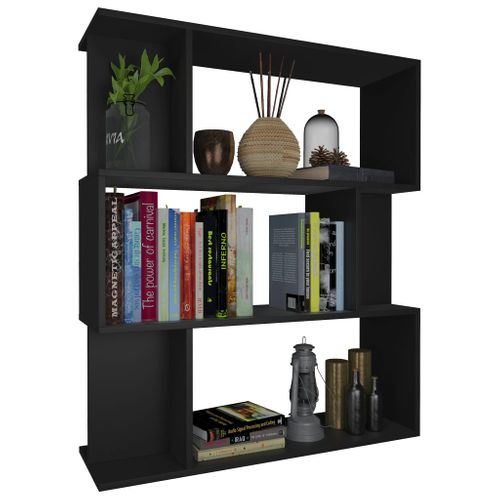 Etagère/cloison Noir 80x24x96 Cm Cm Bois Contreplaqué