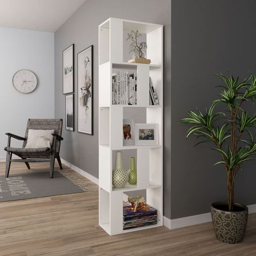 Bibliothèque/séparateur De Pièce Blanc Bois D’contreplaqué