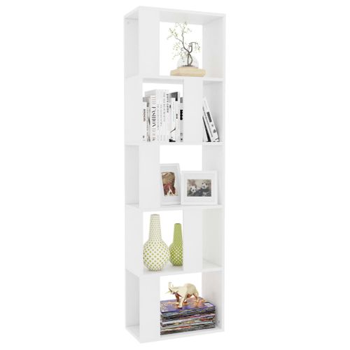 Bibliothèque/séparateur De Pièce Blanc Bois D’contreplaqué