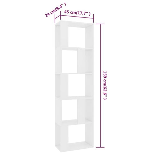 Bibliothèque/séparateur De Pièce Blanc Bois D’contreplaqué