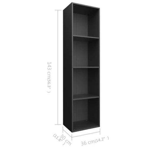 Bibliothèque/meuble TV Blanc 36x30x143 Cm Bois Contreplaqué