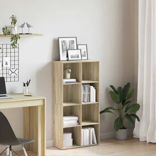 Bibliothèque/buffet Chêne Sonoma 66x30x130 Cm Bois Contreplaqué