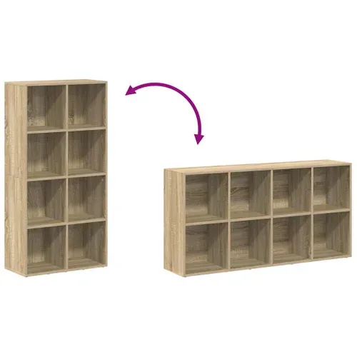 Bibliothèque/buffet Chêne Sonoma 66x30x130 Cm Bois Contreplaqué