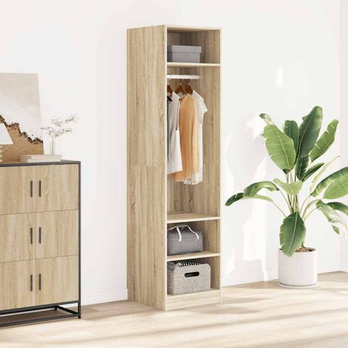 Garde-robe Chêne Sonoma 50x50x200 Cm Bois Contreplaqué