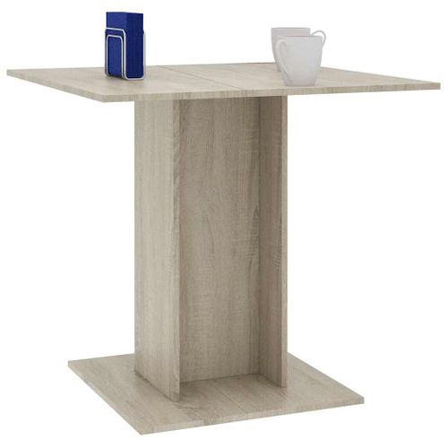 Table À Dîner Chêne Sonoma 80x80x75 Cm Bois Contreplaqué