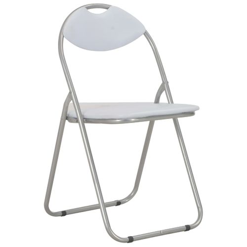 Chaises Pliantes à Manger Lot De 6 Blanc Simili