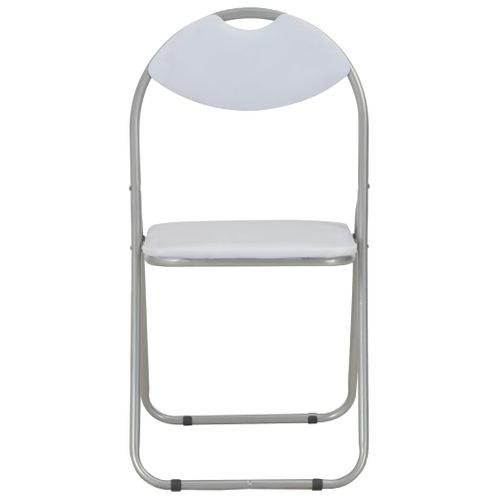 Chaises Pliantes à Manger Lot De 6 Blanc Simili