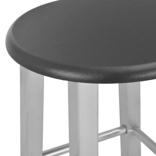 Tabourets De Bar Lot De 2 Argenté Mdf