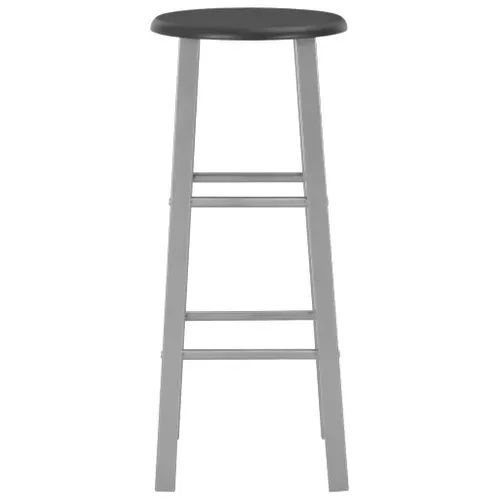 Tabourets De Bar Lot De 2 Argenté Mdf