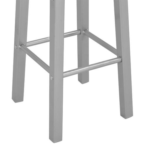 Tabourets De Bar Lot De 2 Argenté Mdf
