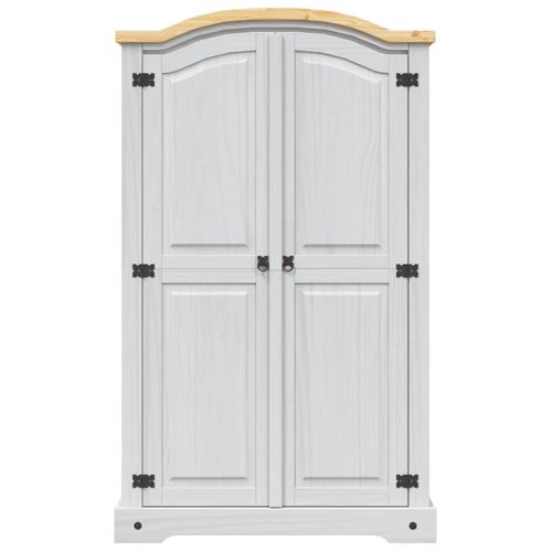 Garde-robe Avec 2 Portes Gamme Corona Pin Mexicain Blanc