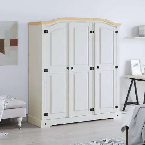 Garde-robe Avec 3 Portes Gamme Corona Pin Mexicain Blanc