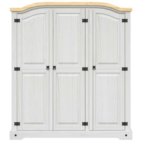 Garde-robe Avec 3 Portes Gamme Corona Pin Mexicain Blanc