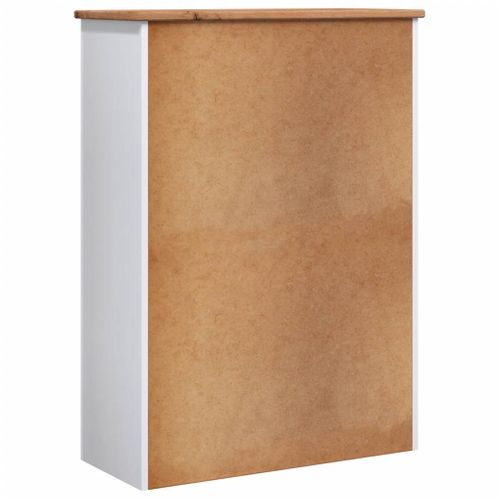 Bibliothèque Blanc 80x35x110 Cm Pin Massif Assortiment Panama
