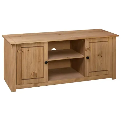 Meuble TV 120x40x50 Cm Bois De Pin Massif Gamme Panama