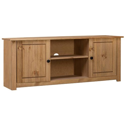 Meuble TV 120x40x50 Cm Bois De Pin Massif Gamme Panama