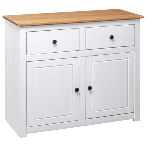 Buffet Blanc 93x40x80 Cm Pin Gamme Panama