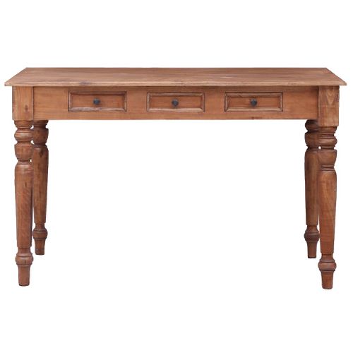 Bureau Avec Tiroirs 117x57x75 Cm Bois D'acajou Massif