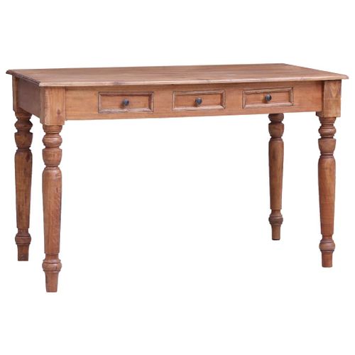 Bureau Avec Tiroirs 117x57x75 Cm Bois D'acajou Massif
