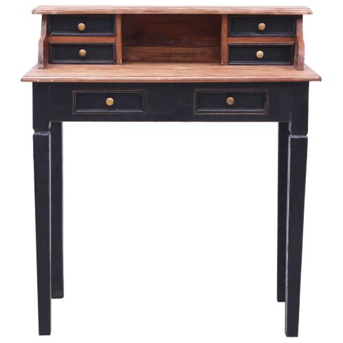 Bureau D'écriture Et Tiroirs 90x50x101 Cm Bois Massif D'acajou