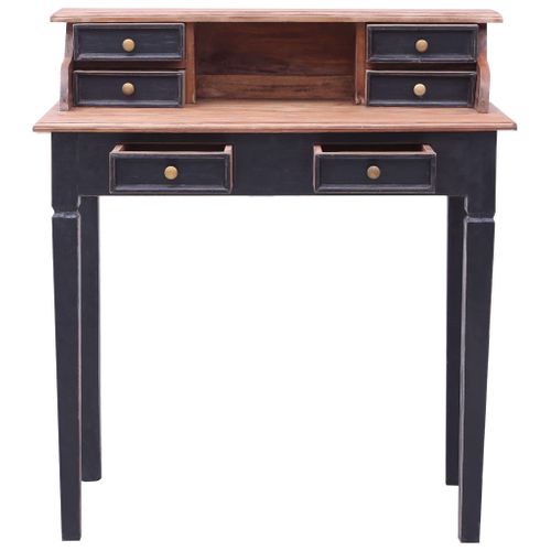 Bureau D'écriture Et Tiroirs 90x50x101 Cm Bois Massif D'acajou