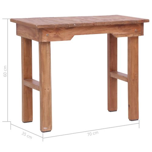 Table D'appoint 70x35x60 Cm Bois D'acajou Massif