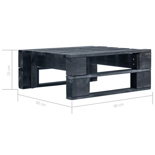 Repose-pied Palette De Jardin Bois Noir