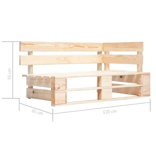 Banc D'angle De Jardin En Bois De Pin, Palette, Durable, Résistant Auxintempéries, Rustique