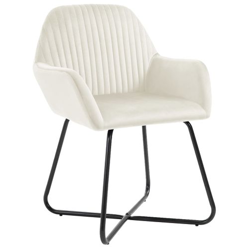 Chaises À Manger Lot De 6 Crème Velours