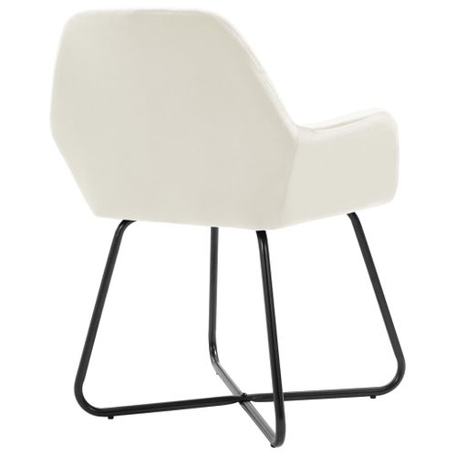 Chaises À Manger Lot De 6 Crème Velours
