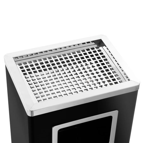 Cendrier-poubelle Hôtel Avec Bac À Cendres Amovible Et Design Résistant Au Feu 45 L Acier Noir