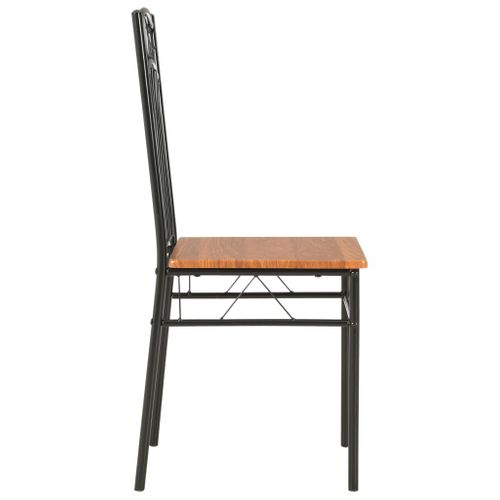 Chaises à Manger Lot De 4 Marron Mdf