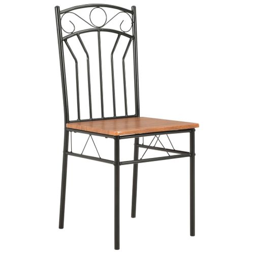 Chaises à Manger Lot De 4 Marron Mdf