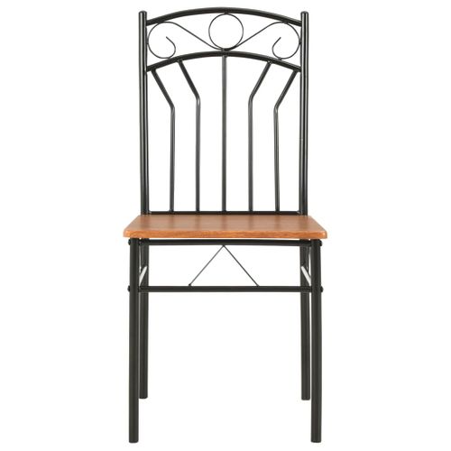 Chaises à Manger Lot De 4 Marron Mdf